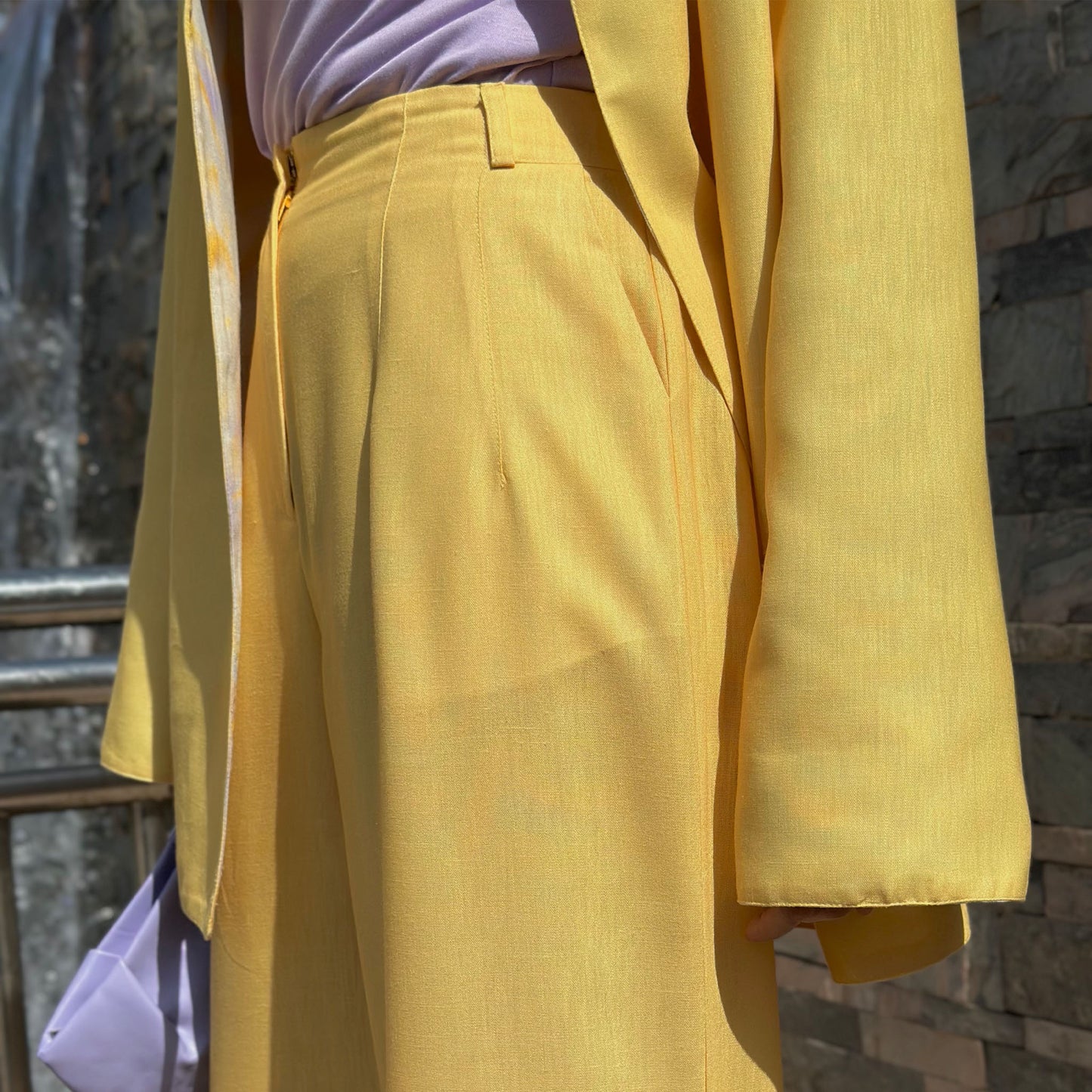 Adjustable Wide-Leg Pants — Golden Sand